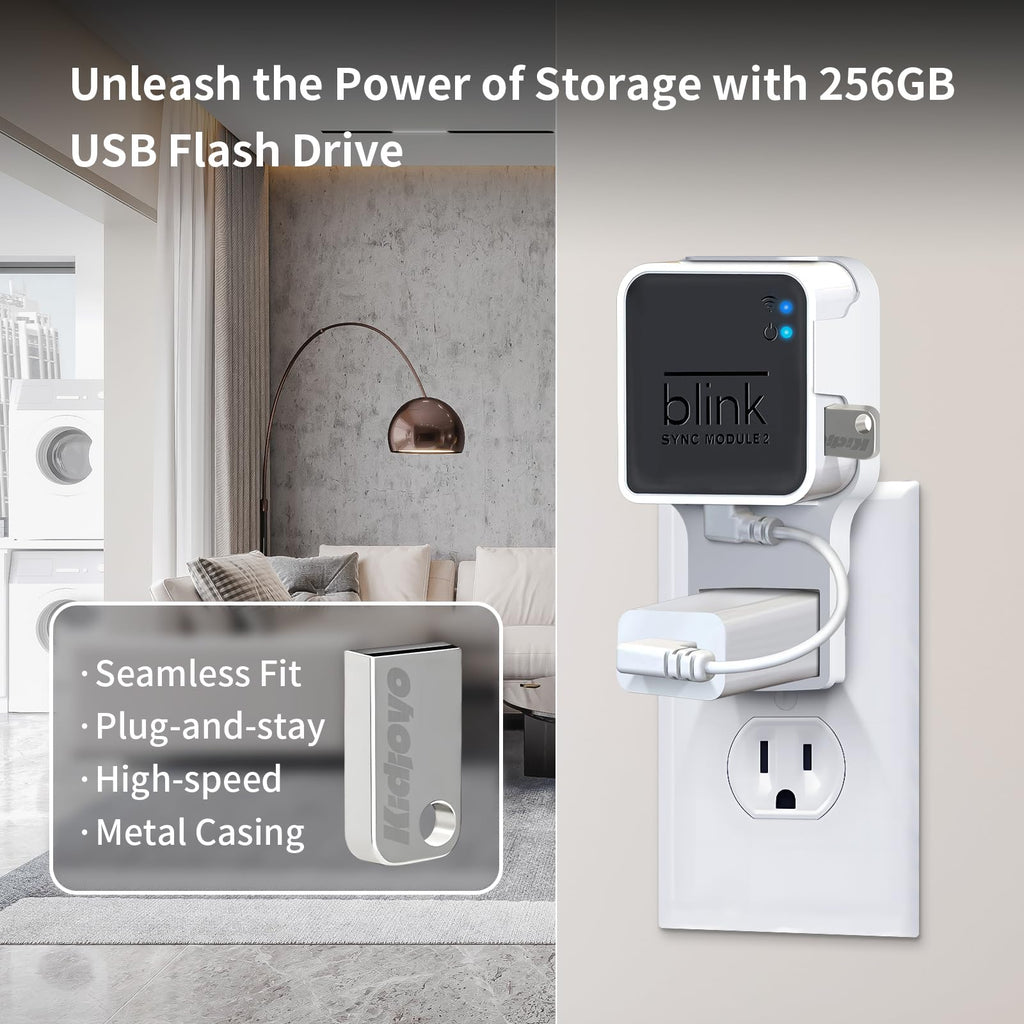 256GB USB Flash Drive & Wall Mount with Short Cable Y3364