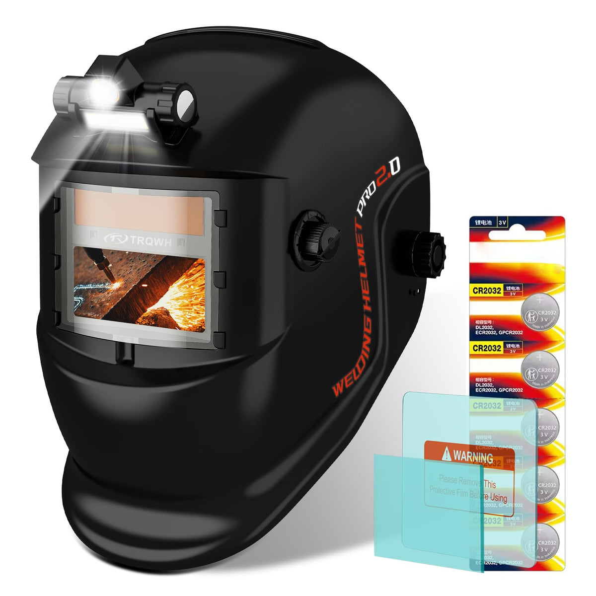 Welding Helmet Auto Darkening Solar Powered D92719