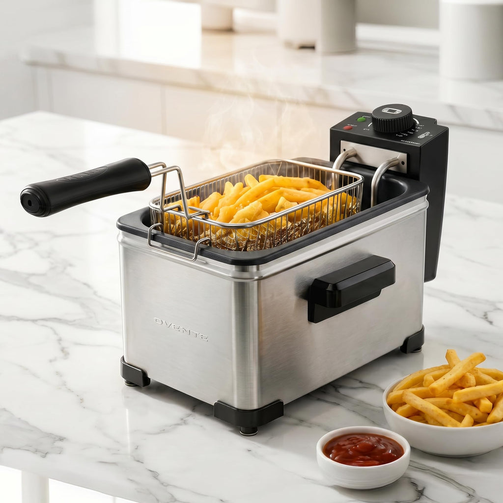 Electric Deep Fryer, 2L Capacity, 1500W, Silver H25532
