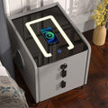 Wireless Charging Nightstand with 2 Drawers J7510