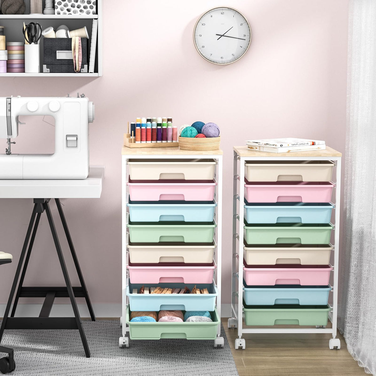 Rolling Cart with 8 Drawers D5587