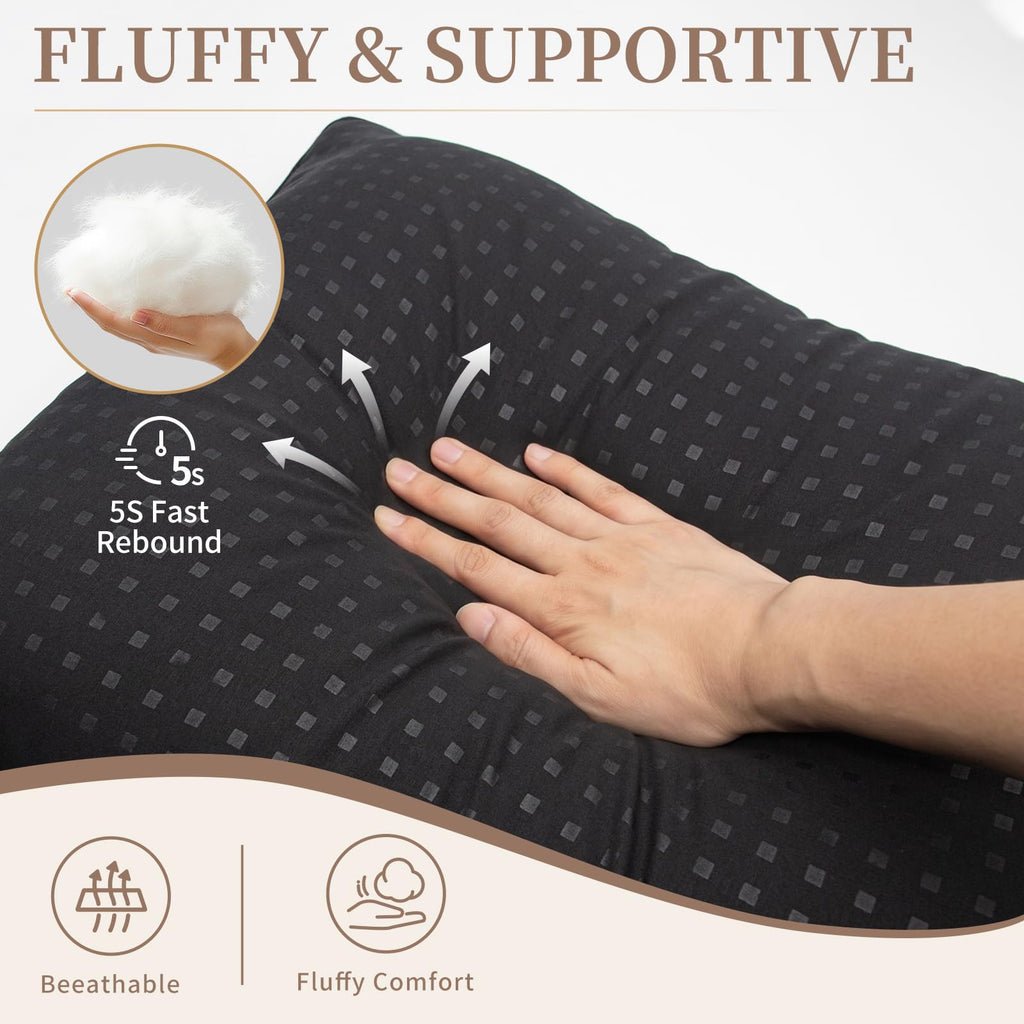 King Size Set of 2 Cooling Down Alternative Bed Pillows X9808