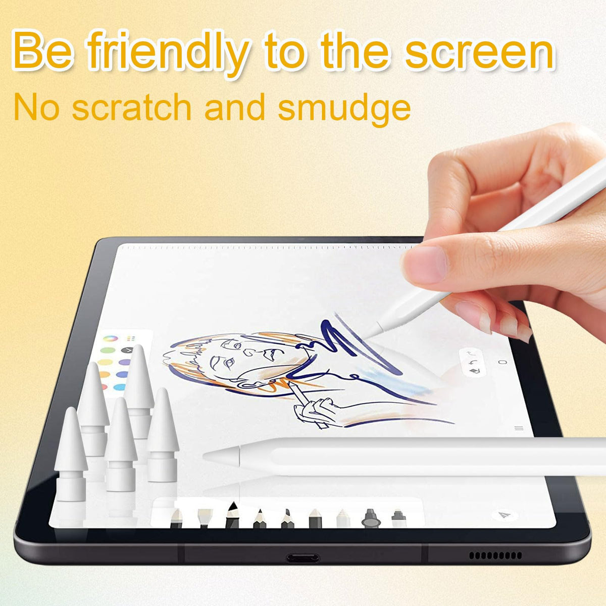 15 Packs White Pencil Tips D26397