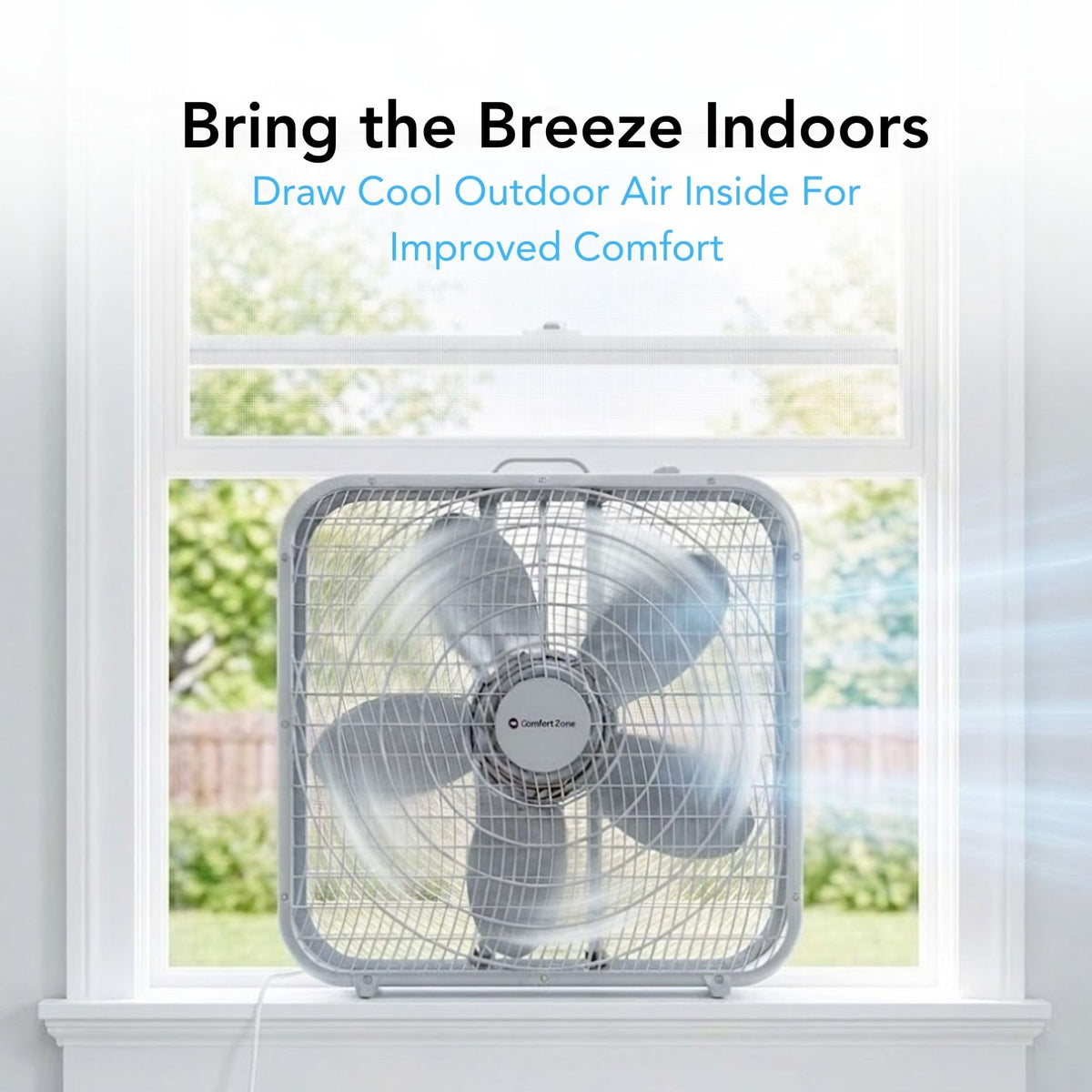 20 inch 3 Speed Box Fan with Carry Handle V6215