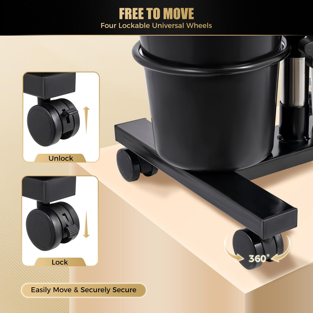 Black Portable Shampoo Bowl with 2 Bucket and Drain Hoses G93176