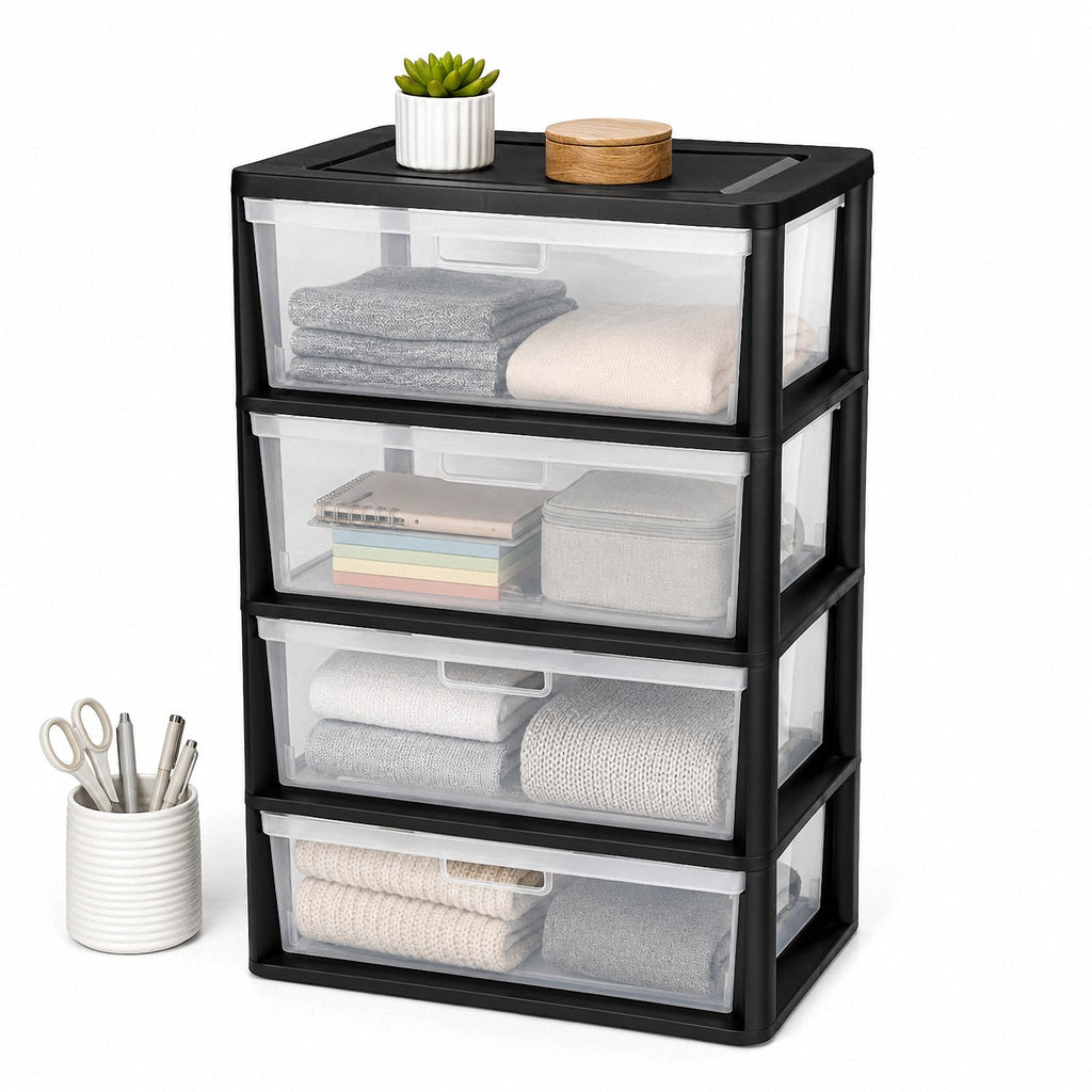 4 Drawer Plastic Storage Tower Organizer M783