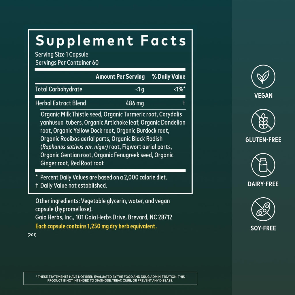 60 Vegan Capsules Liver Cleanse D368618