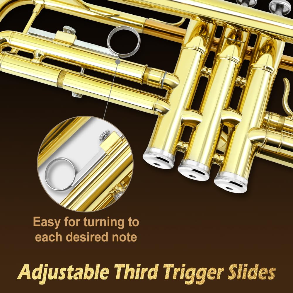 Standard Trumpet Set with Hard Case, 7C Mouthpiece, Cleaning Kit R318635