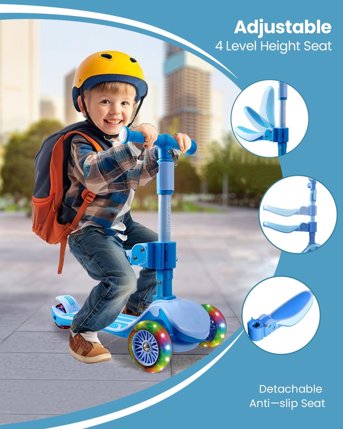 3 Wheel Foldable Kids Scooter with Seat T8771