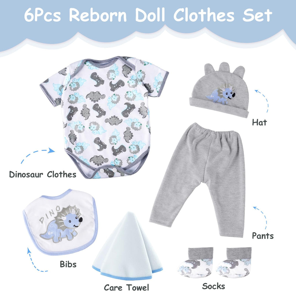 6 Pcs Baby Doll Clothes Set T364