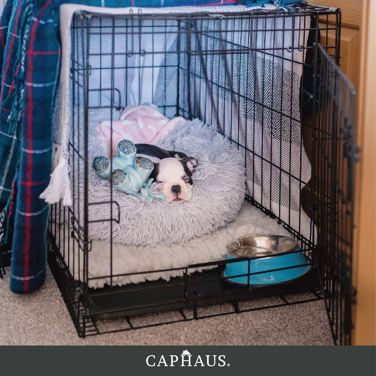 Foldable Wire Metal Dog Crate with Leak-Proof Pan S907702