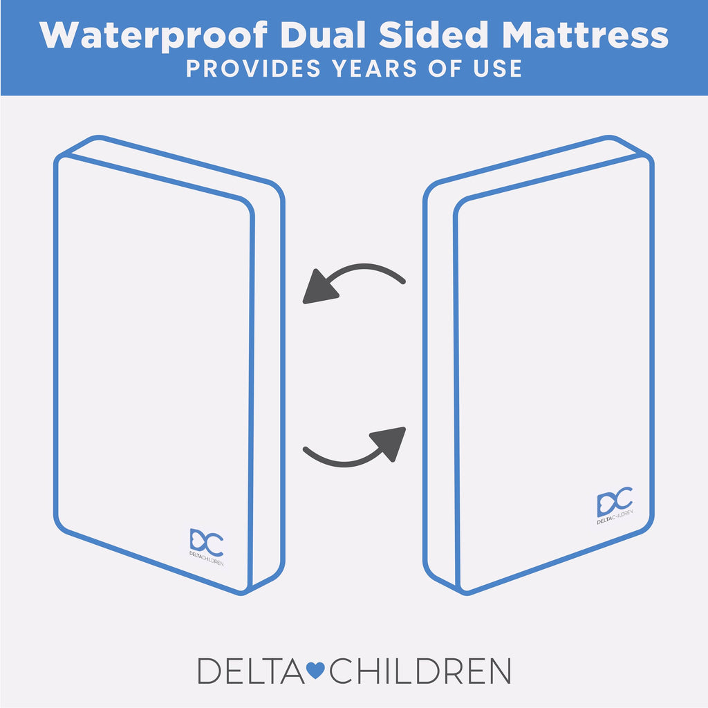 White Crib and Toddler Mattress with Removable Machine-Washable Cover Z437