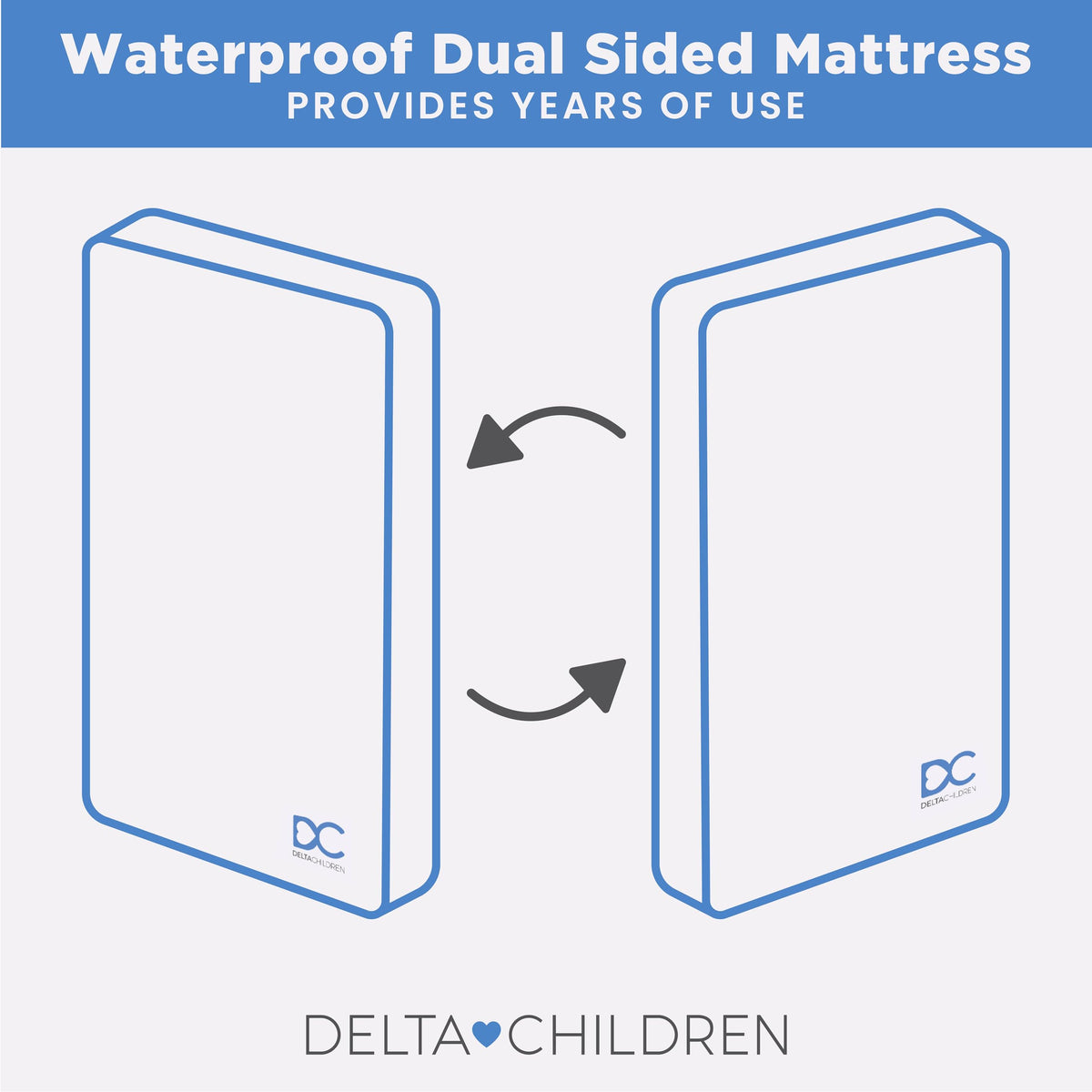 White Crib and Toddler Mattress with Removable Machine-Washable Cover Z437