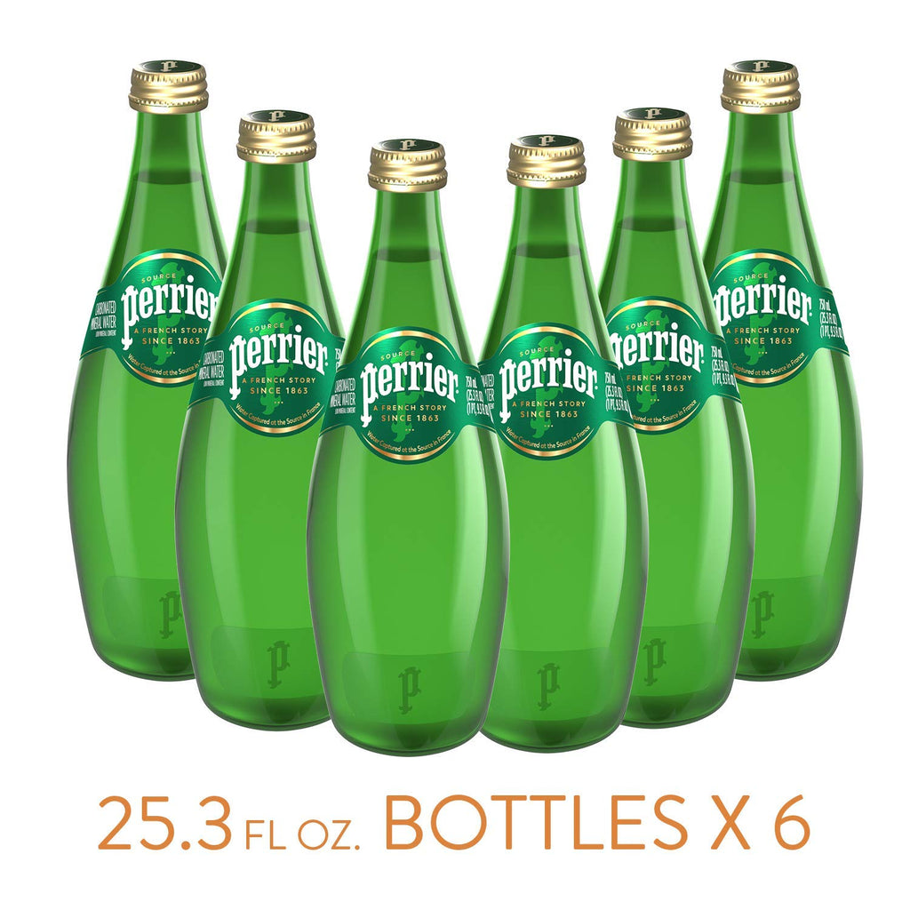 Carbonated Mineral Water 25.3 Fl Oz Glass Bottle Pack of 6 Q88963