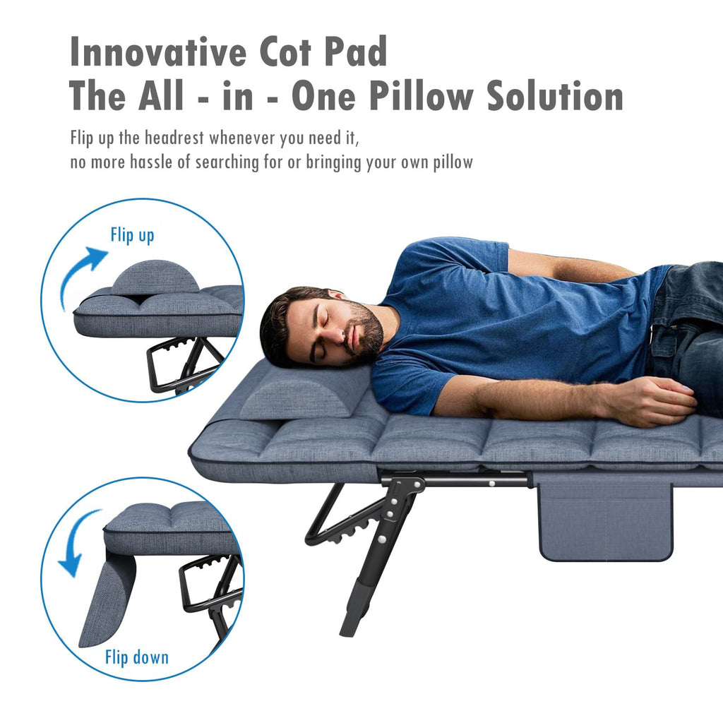 Folding Camping Cot with Pad K5678