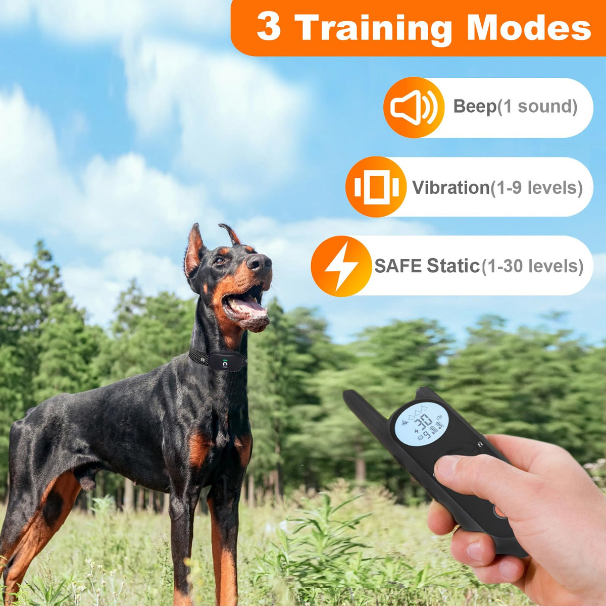 Wireless Dog Fence for 2 Dogs with Training Collar H5362