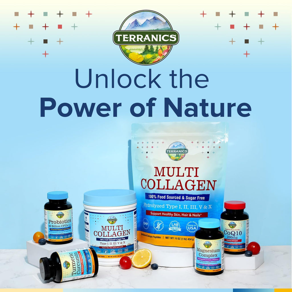 Multi Collagen Peptides Powder, 20g Per Serving, Hydrolyzed Type I II III V X, Unflavored V955314