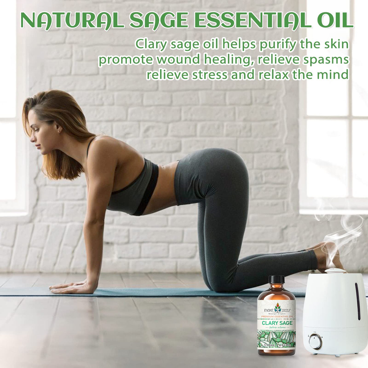 Rosemary Clary Sage Ylang Ylang Geranium Lavender Essential Oil 4 Oz H1607