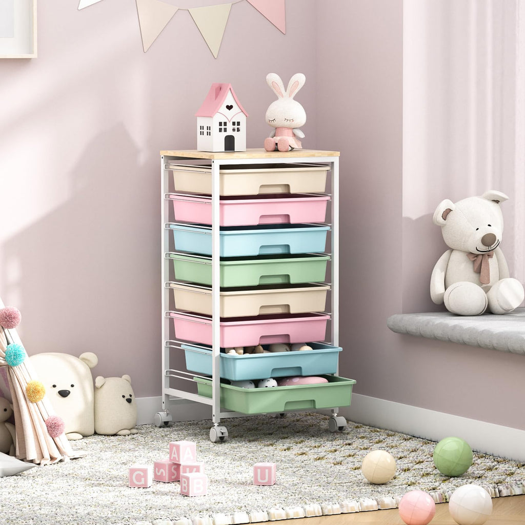 Rolling Cart with 8 Drawers D5587