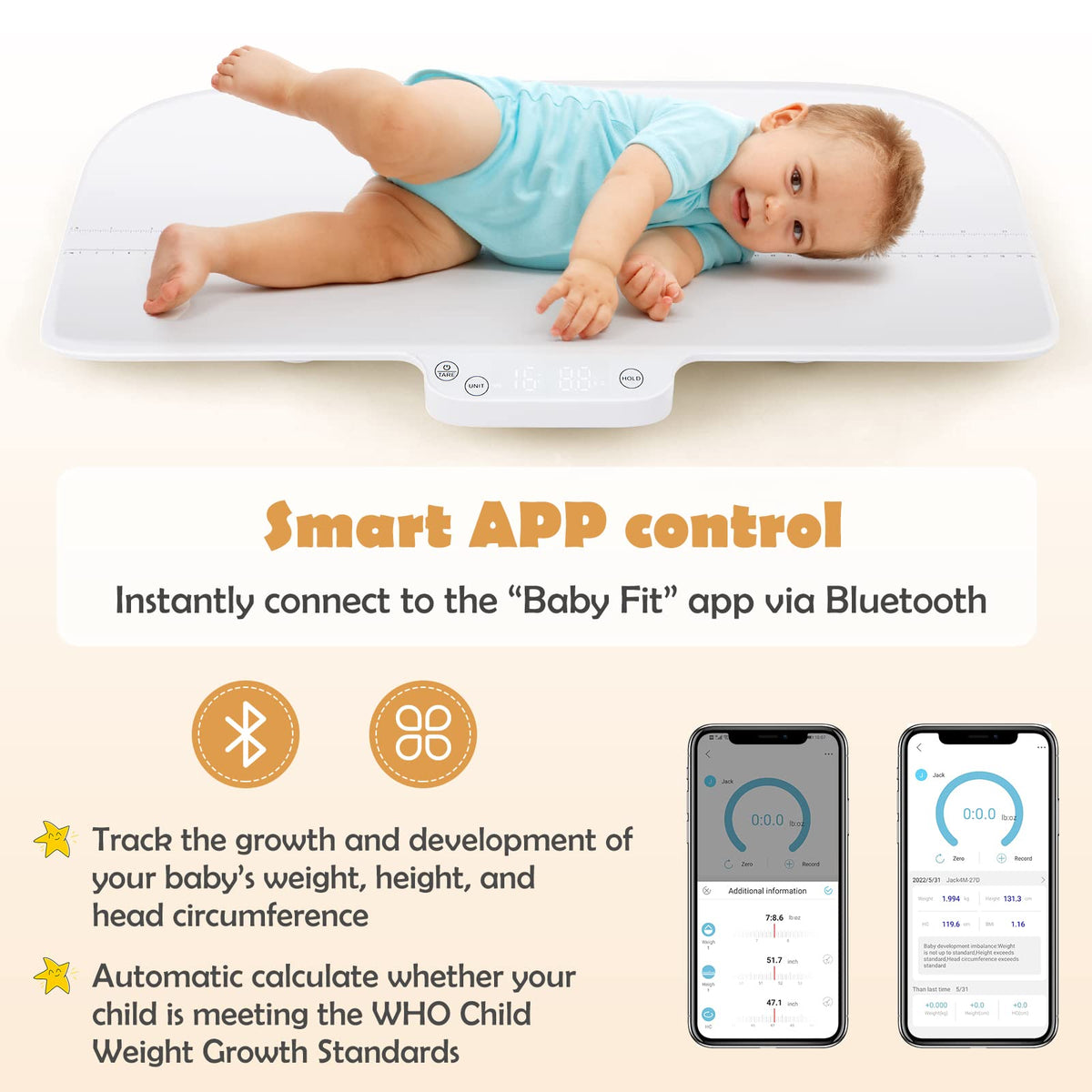 66lb Digital Baby Pet Scale with Smart App Control L239440