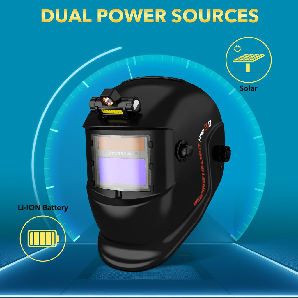 Welding Helmet Auto Darkening Solar Powered D92719