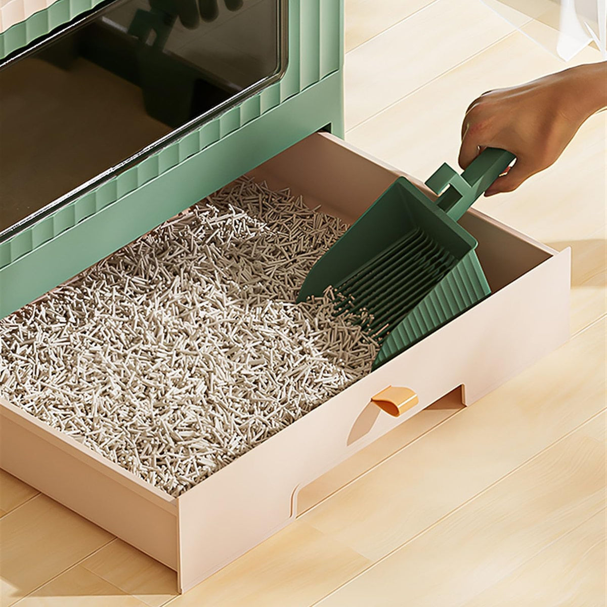Foldable Cat Litter Box with Lid M17822