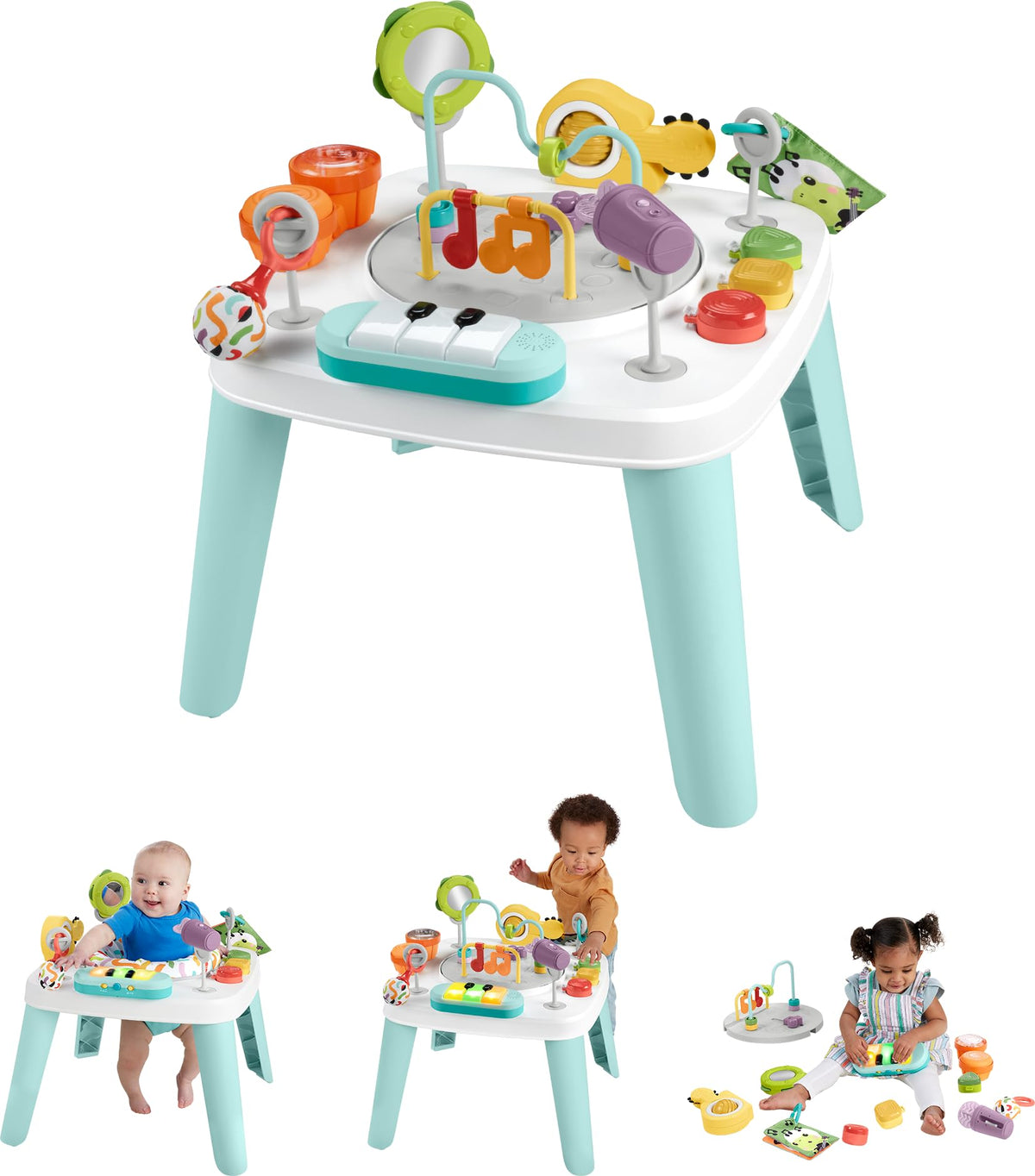 3-in-1 Activity Center & Play Table with Music Lights J9324