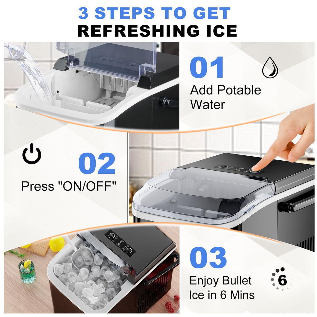 Portable Countertop Ice Maker Machine with Handle U5123