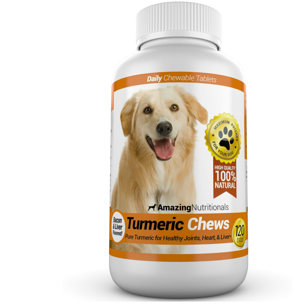 120 Chews Turmeric Curcumin Pet Antioxidant V2970