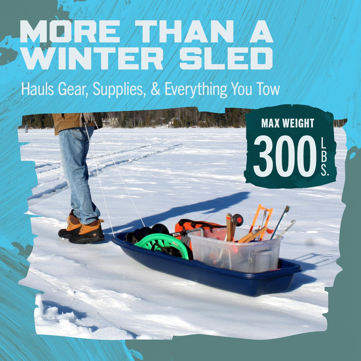 5.5 Ft 3-Person Heavy-Duty Snow Sled I50190