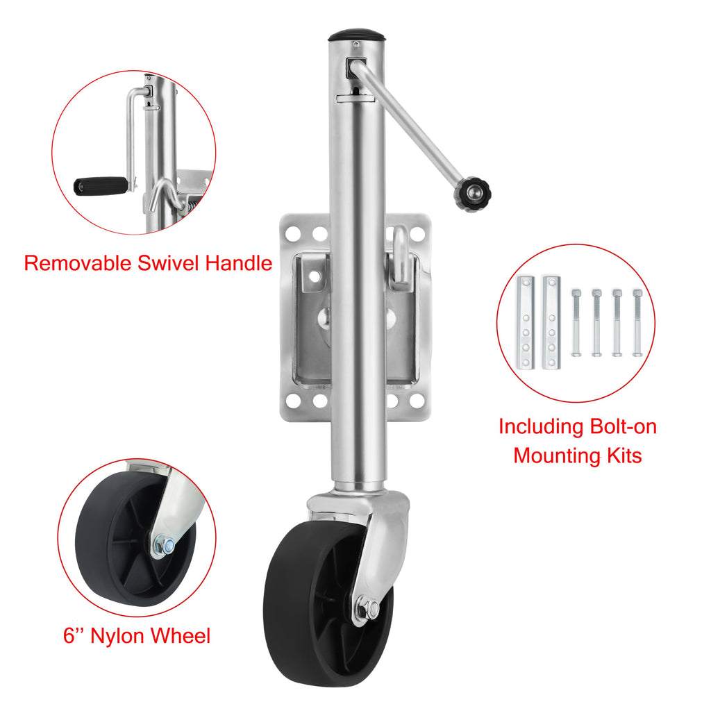 1200 lbs Boat Trailer Jack with 6 Inch Wheel S905224