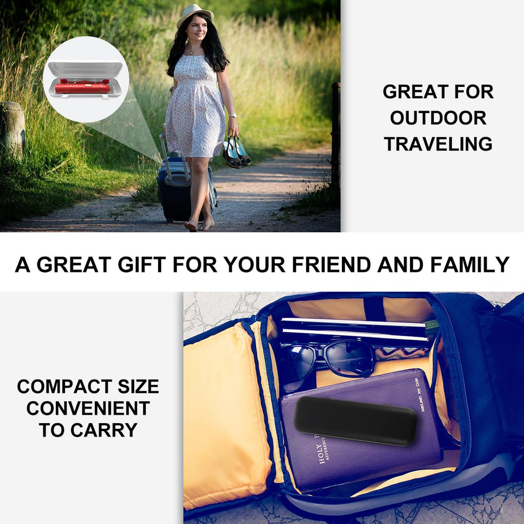 Electric Toothbrush Travel Case 2Pcs Set Black and White F823