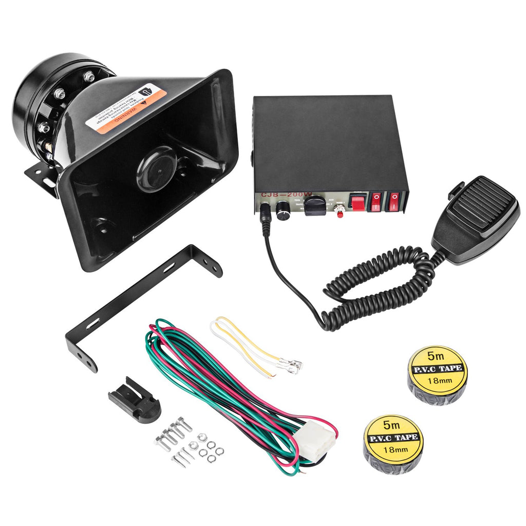 200W 9 Tones Amplifier Police Siren Speaker U511539