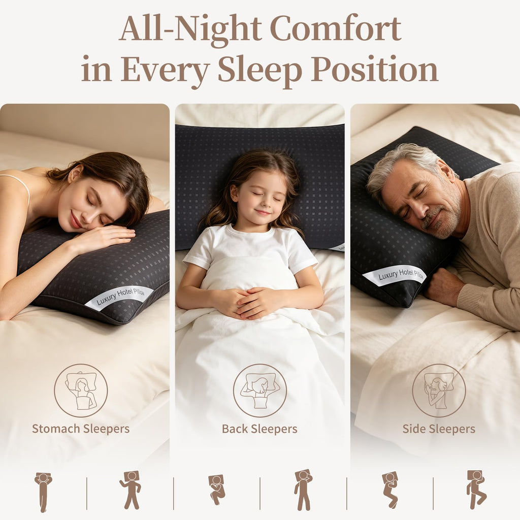 King Size Set of 2 Cooling Down Alternative Bed Pillows X9808