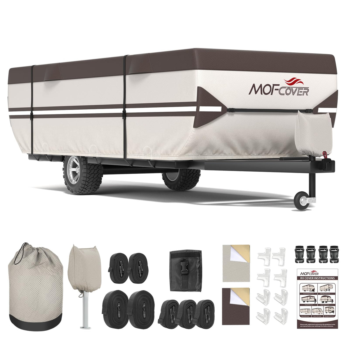 9 Layers Waterproof 14-16ft Pop Up Camper Cover S57077