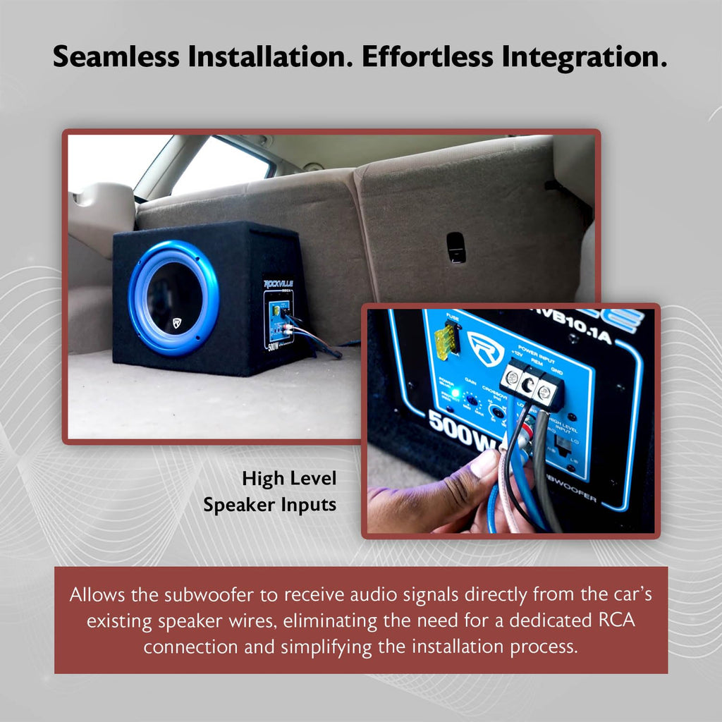 10" Active Powered Car Subwoofer with Enclosure T132053