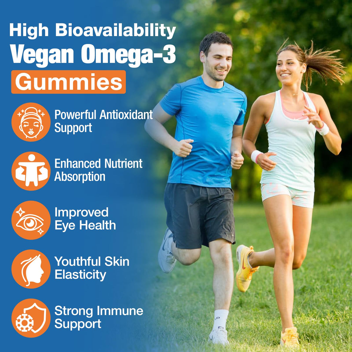 Sugar-Free Orange Flavor Omega-3 Gummies 120 Gummies Y2720