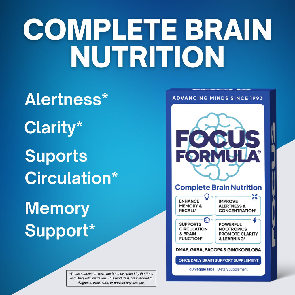Brain Supplement with GABA DMAE and BACOPA, 60 Veggie Tablets M6671