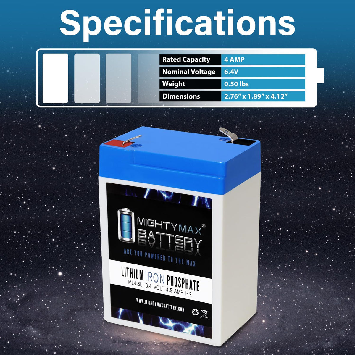 6V 4.5AH Lithium Replacement Battery D790