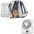Expandable Cat Backpack with Mini Fan T275621
