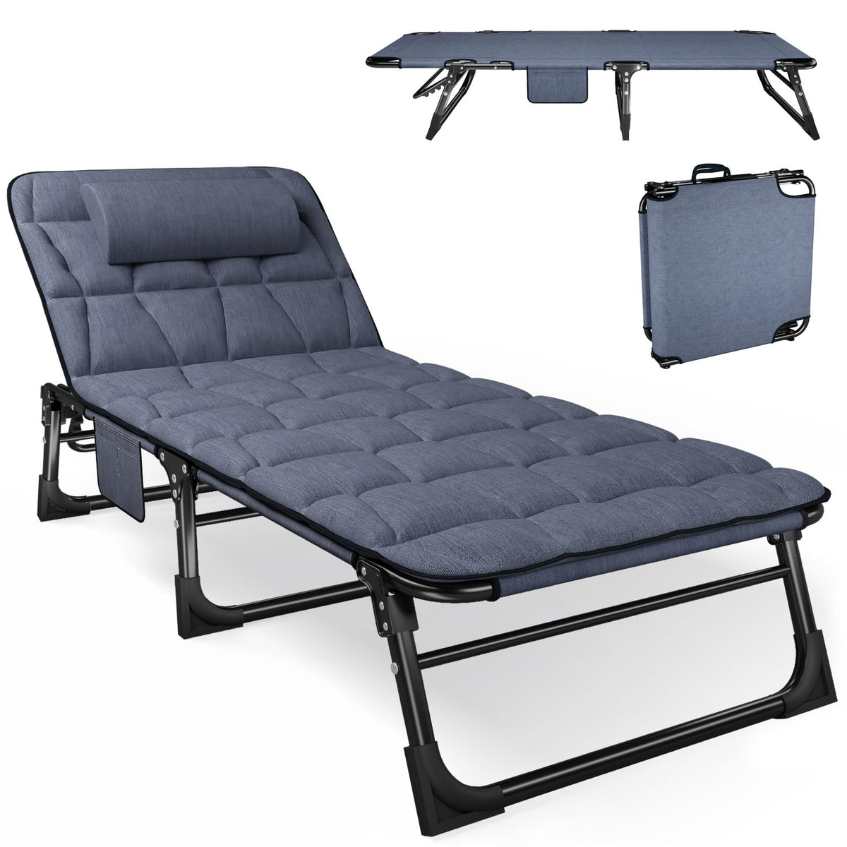 Folding Camping Cot with Pad K5678