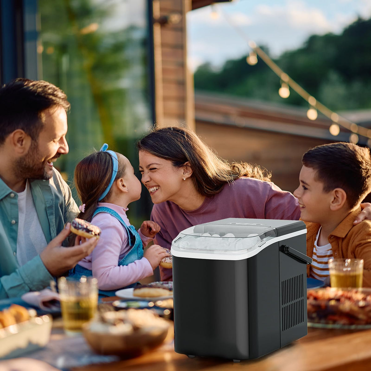 Portable Countertop Ice Maker Machine with Handle U5123