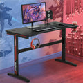 47 Inch T-Shaped Gaming Desk with Headphone Hook and Cup Holder I61168