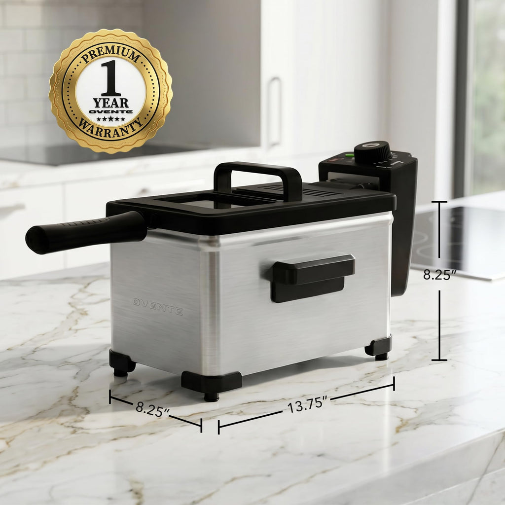 Electric Deep Fryer, 2L Capacity, 1500W, Silver H25532