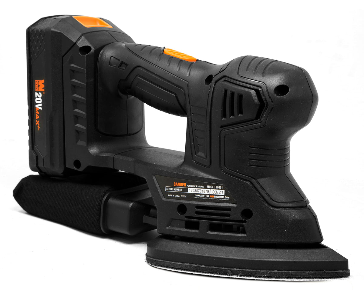 Cordless Palm Sander with 20V Max 2.0 Ah Lithium-Ion Battery and Charger J33561