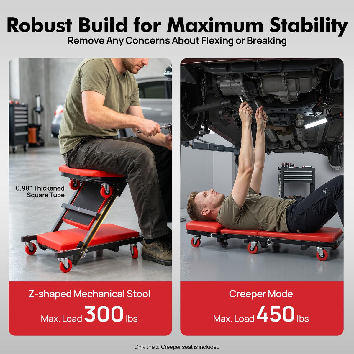 2-in-1 Convertible Mechanic Seat Z994