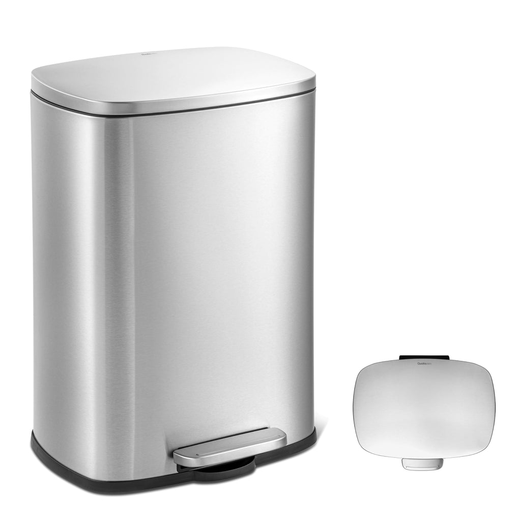 50L Stainless Steel Step-On Kitchen Trash Can Q79681