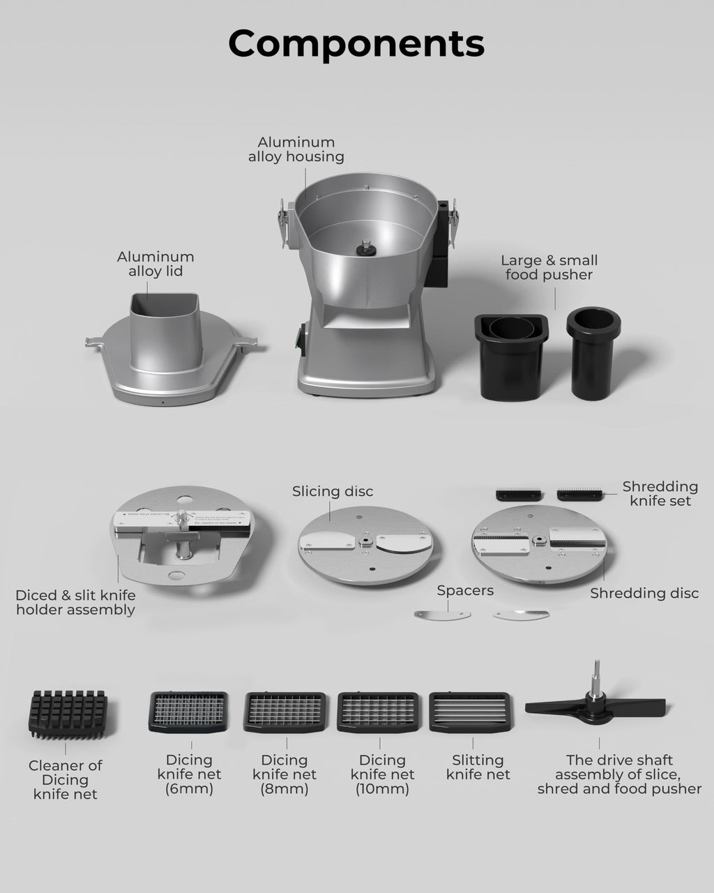 4 in 1 200W Electric Vegetable Chopper Slicer Dicer Shredder U85931