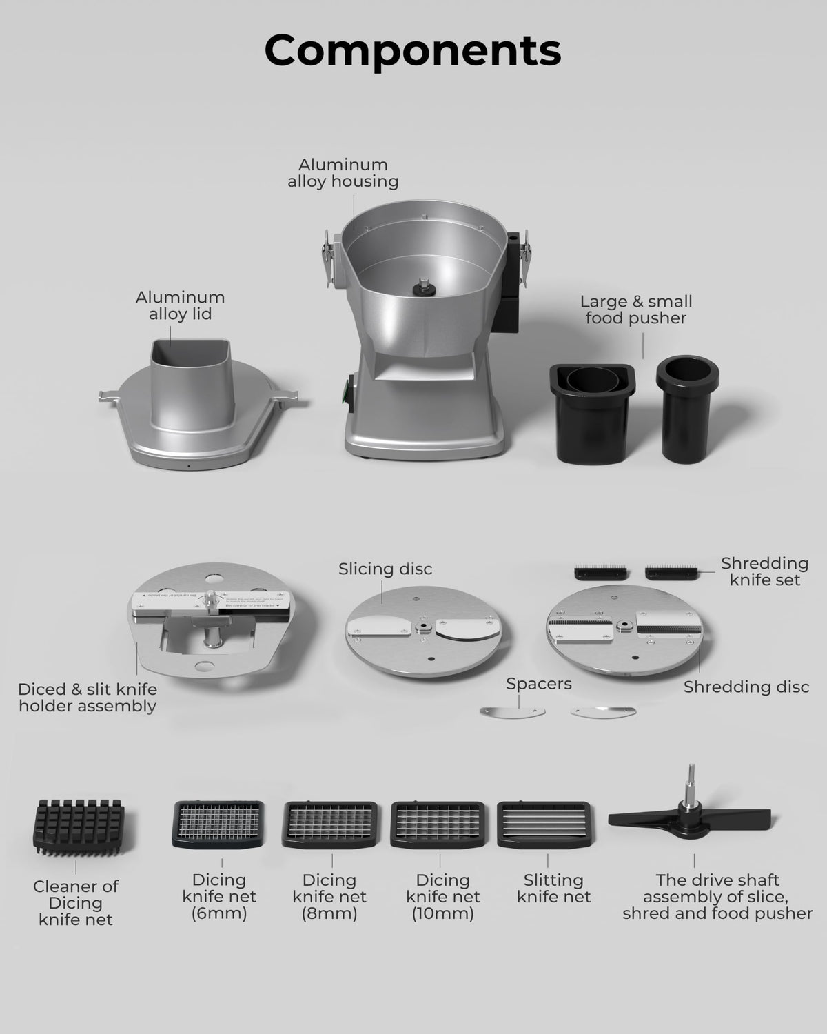4 in 1 200W Electric Vegetable Chopper Slicer Dicer Shredder U85931