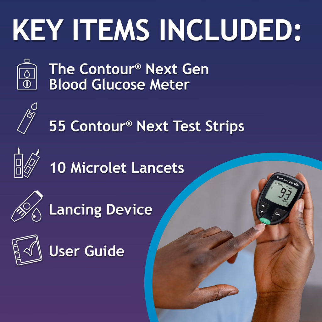 Blood Glucose Monitoring System + 55 Test Strips Z72081
